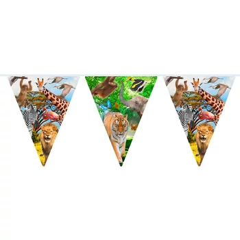 Szafari mintás zászlófüzér, 10m