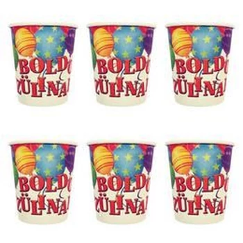 Boldog Szülinapot Léggömbös Parti Pohár - 250 ml, 6 db-os