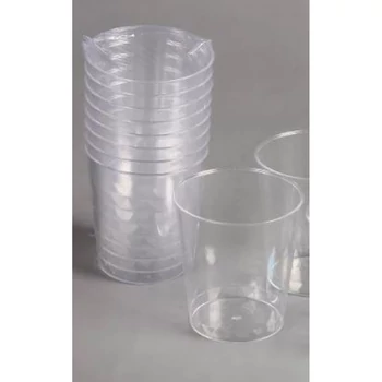 Műanyag snapszos pohár - víztiszta 2-4 cl , 8 db/cs