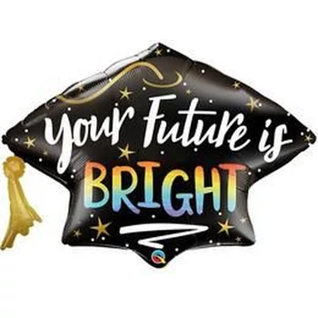 41 inch-es Your Future is Bright Grad Cap Fólia Lufi Ballagásra