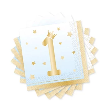 Blue Ombre Szalvéta Első Szülinapra - 33 cm x 33 cm, 16 db-os
