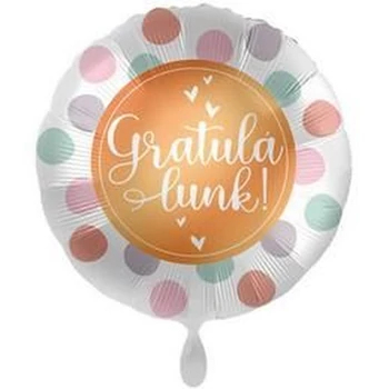 Gratulálunk Feliratú Pöttyös Fólia Lufi