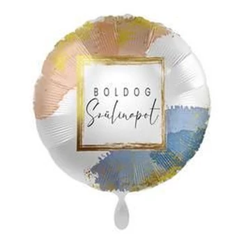 17 inch-es Boldog Szülinapot Golden Birthday Frame Fólia Lufi