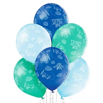 11 inch-es Repülő Mintás - Planes Lufi (6 db/csomag) Héliummal