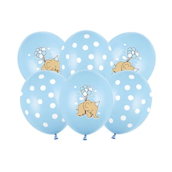 30cm-es lufik, Elefánt, pasztell babakék keverék, Héliummal