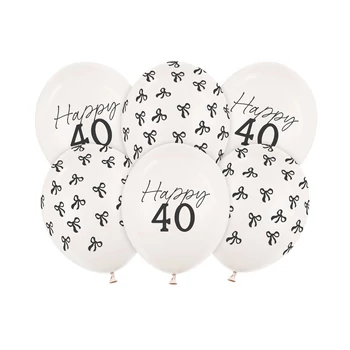 30 cm-es, 40-es lufik, pasztellszínű törtfehér, Héliummal