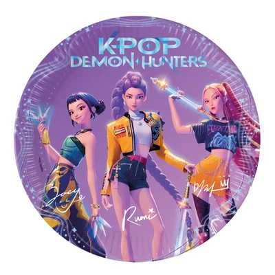 K-POP Demon Hunters -Démonvadászok Parti Tányér - 23cm, 8 db-os