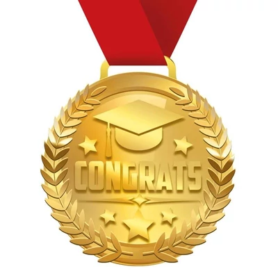 Congrats Gratulálunk Feliratú Aranymedál