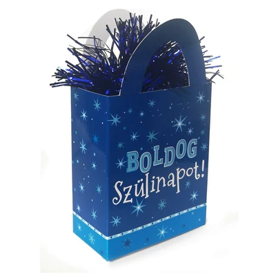 Boldog Szülinapot! Kék Fiús Ajándéktasak Léggömbsúly - 120 gramm