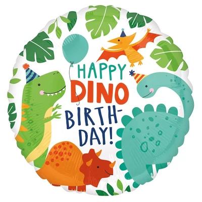 18 inch-es Dínók - Dino-Mite Szülinapi Fólia Lufi 46cm Héliummal