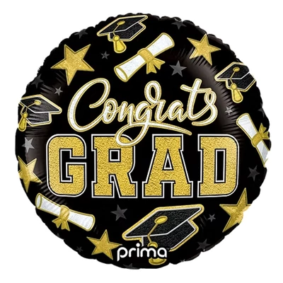 Congrats Grad Patches Ballagási Héliumos Fólia Lufi, 48 cm Héliummal