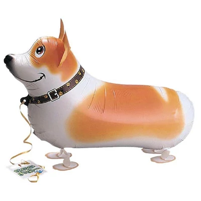 Sétáló Welsh Corgi kutya lufi – interaktív fólia léggömb