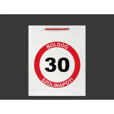 Ajándéktasak Boldog 30. Születésnapot nagy 26x12,5x32cm