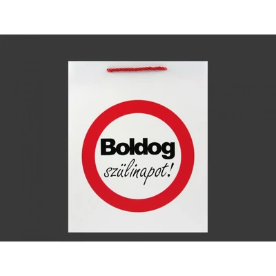 Ajándéktasak Boldog szülinapot nagy 26x12,5x32cm