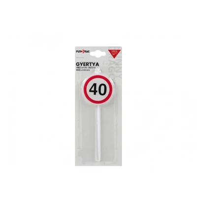 Gyertya - Sebességkorlátozós, 40-s 14cm