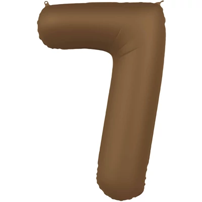 Fólia lufi 7. szám - Csokoládébarna - Ultra matt - 86 cm Héliummal