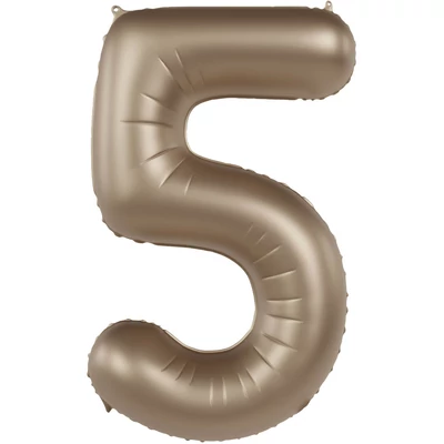 Fólia lufi 5. szám - Csillagfény Arany - Szatén Fényű - 86 cm Héliummal