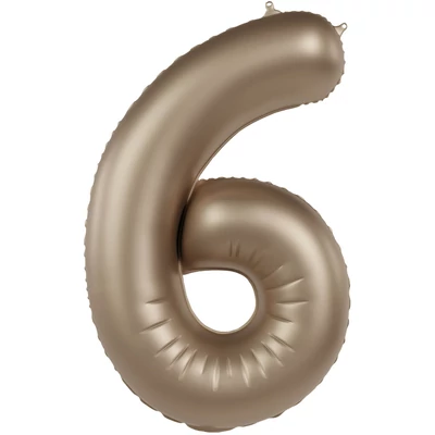 Fólia lufi 6. szám - Csillagfény Arany - Szatén Fényű - 86 cm Héliummal