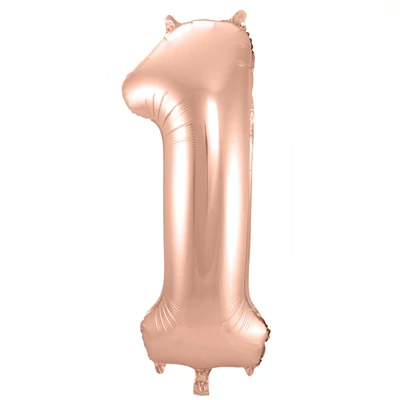 Fólia lufi 1. szám -Rose Gold - 86 cm Héliummal