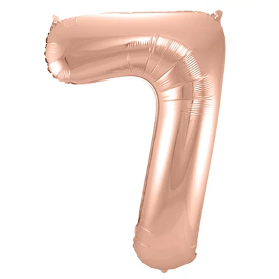 Fólia lufi 7. szám -Rose Gold - 86 cm Héliummal