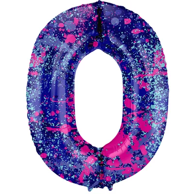 Fólia lufi 0-s szám Festékfolt - 86 cm Héliummal