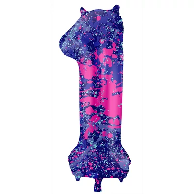 Fólia lufi 1-s szám Festékfolt - 86 cm Héliummal