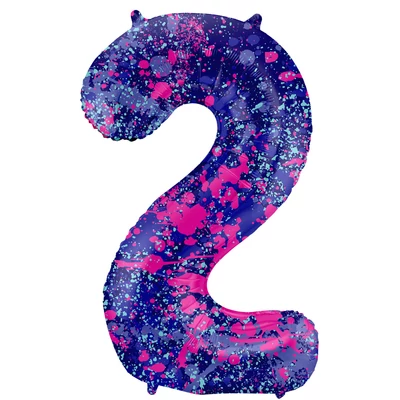 Fólia lufi 2-s szám Festékfolt - 86 cm Héliummal