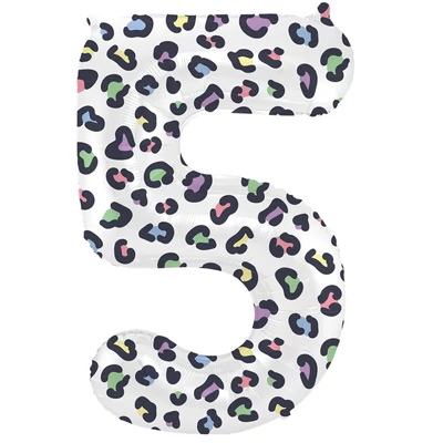 Fólia lufi 5-s szám - Élénk Párduc - 86 cm Héliummal