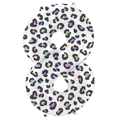 Fólia lufi 8-s szám - Élénk Párduc - 86 cm Héliummal