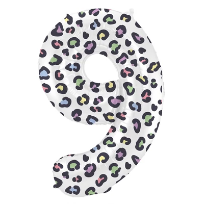 Fólia lufi 9-s szám - Élénk Párduc - 86 cm Héliummal