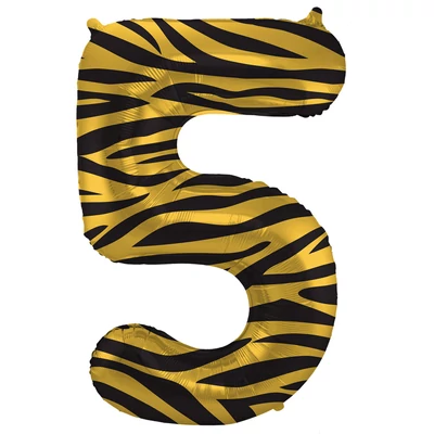 Fólia lufi 5-s szám Tiger Csíkos - 86 cm Héliummal