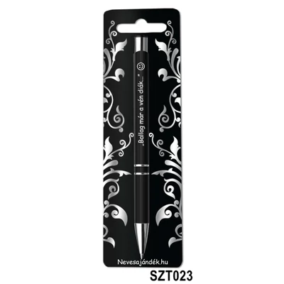 Gravírozott színes golyóstoll - Ballag már a vén diák 13,6 cm