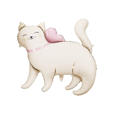 Super shape - Fehér cica, 83 x 77cm-Héliummal