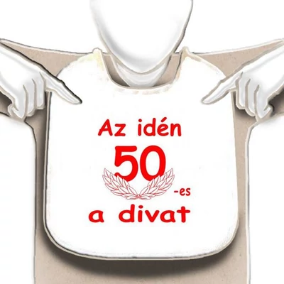 Vicces előke - idén 50-es a divat