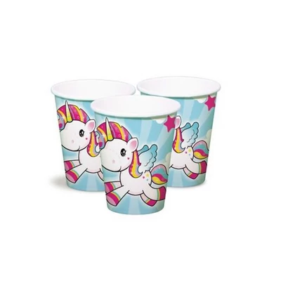 Unikornisos papírpohár - 8db