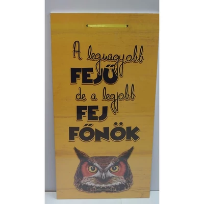 Falikép tábla - A legnagyobb fejű főnök