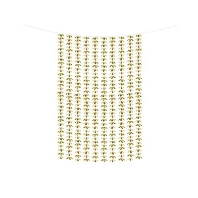 Parti függöny - Virágok, arany, 100x210cm