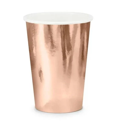 Papírpoharak, rózsa arany, 220 ml