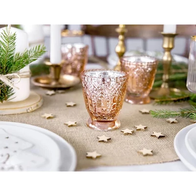 Rose gold gyertyatartó, 8cm