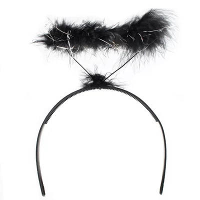 Glóriás hajpánt, fekete színben