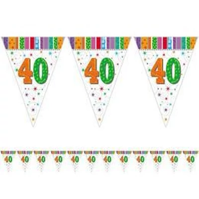 Radiant 40-es Szülinapi Zászlófüzér - 5 m