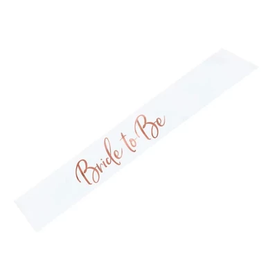 Vállszalag - Bride to be Fehér/Rosegold 75 cm