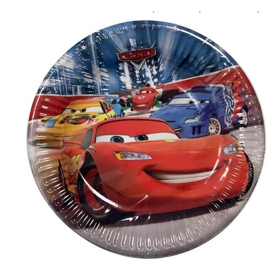 Disney Cars Classic, Verdák Papírtányér 8 db-os 19,5 cm