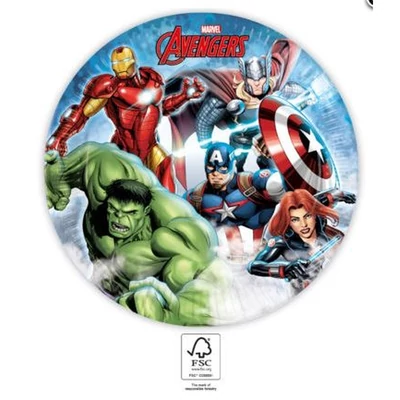 Papírtányér - Bosszúállók 8 db-os 23 cm