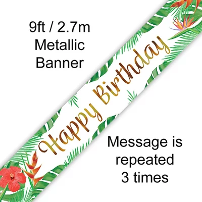 Banner - Happy Birthday Tropical