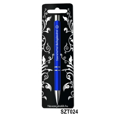 Gravírozott színes golyóstoll - Szeretettel Ballagásodra 13,6 cm