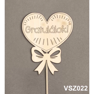 Virág dekoráció 43 cm - Gratulálok