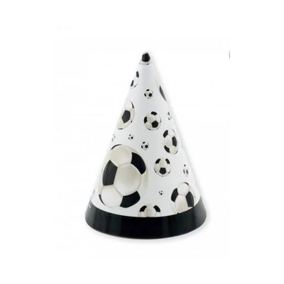Csákó focis fekete/fehér 6db 20cm