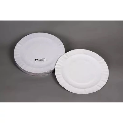 Tányér - Papír 23cm 20db-os, fehér