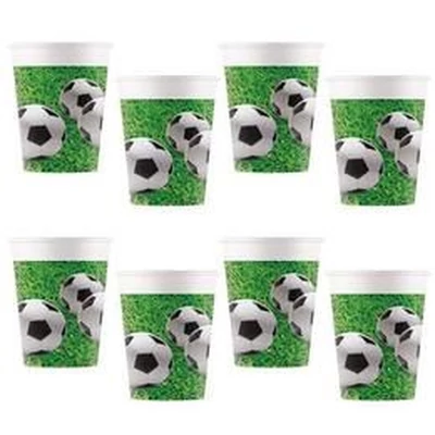 Foci - Football Papír Parti Pohár - 200 ml, 8 db-os